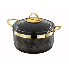 Brioni Royal Stone 7 Parça Kum Taşı&Altın Taş Granit Tencere Seti