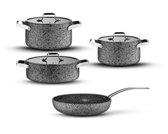 Stone-H 7 Parça Çizilmez Yanmaz Yapışmaz Tencere Seti